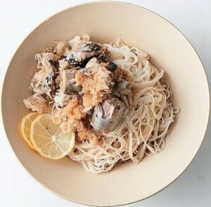 ワタナベマキさん直伝！「サバ缶」でレモン醤油そうめん