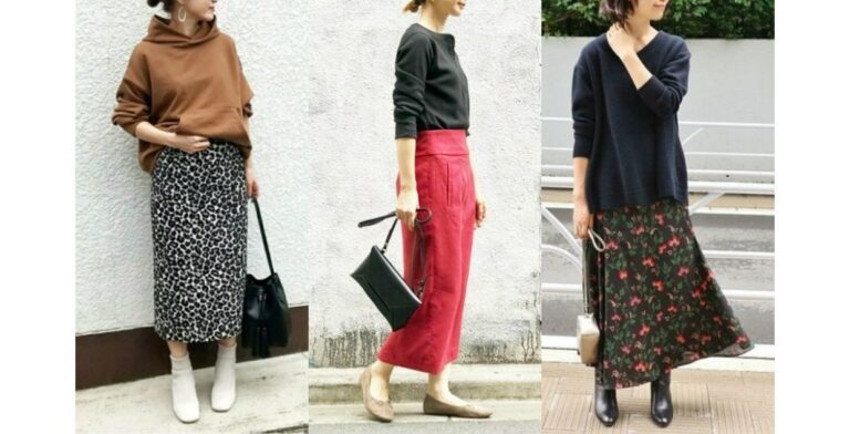 40代は無地NG！スカートは「カラフルor柄」が正解