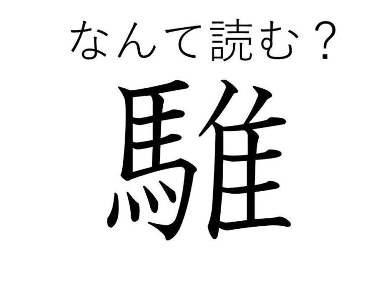 【知っていると自慢できる!?】難読漢字クイズ「騅」はなんて読む？