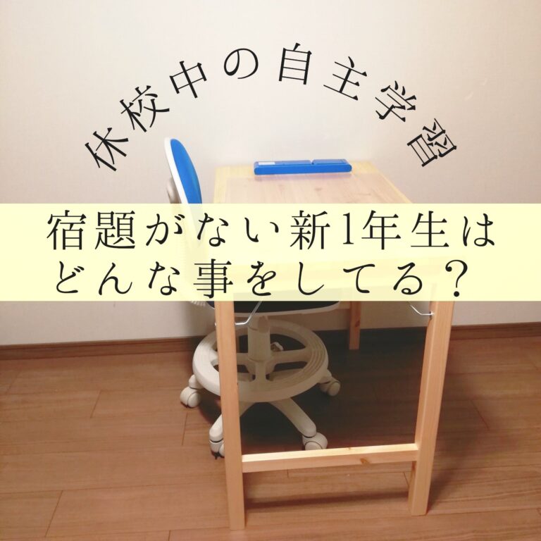 【休校中の自主学習】宿題がない新1年生はどんな事をしてる？