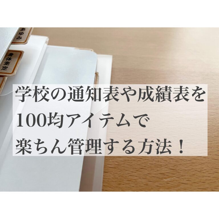 小学校の通知表や身体測定結果はどうしている？！100均アイテムで楽ちん管理！