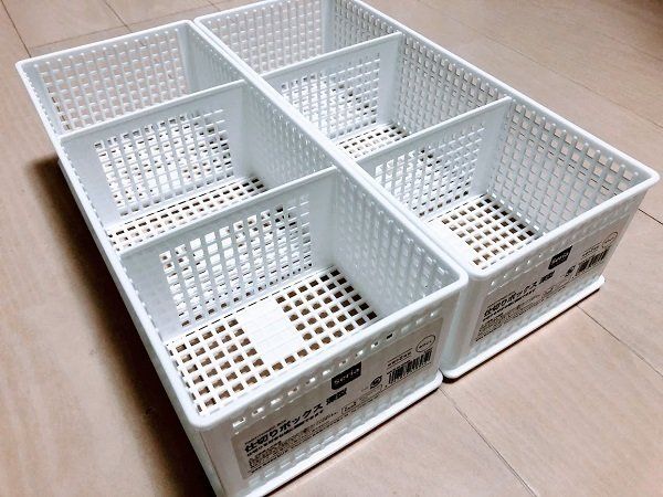 セリアの仕切りボックス
