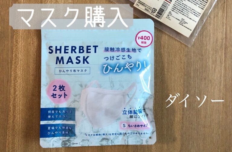 【ダイソー冷感マスク】2枚セットで税抜き400円、コスパ良し