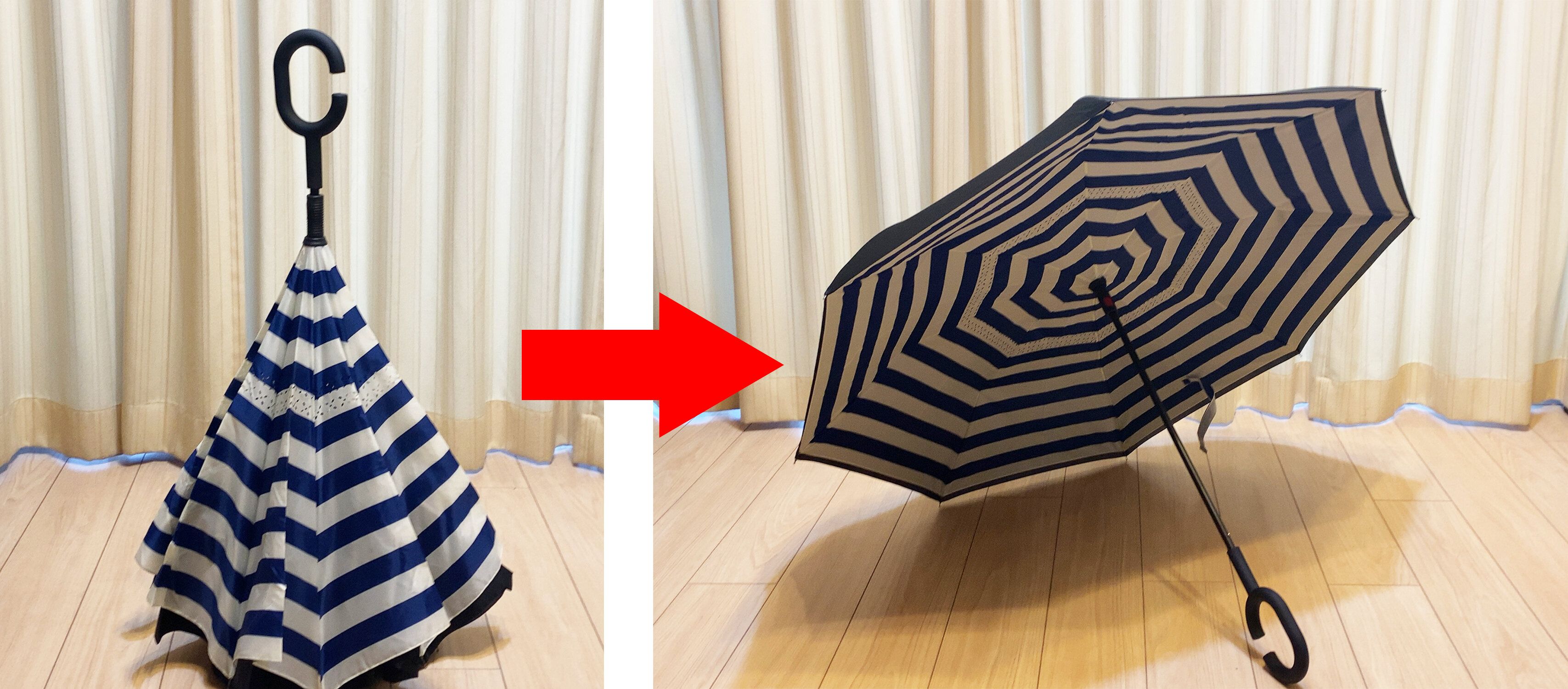 長傘嫌いな私が購入！3COINSで見つけた不思議な傘！