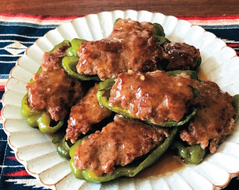 面倒なメニューもめんつゆで手軽に♪ラクチンピーマンの肉詰め