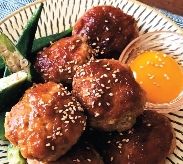 みじん切りなし！練って焼くだけ♪簡単月見つくね