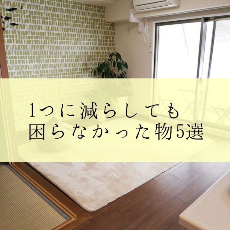 1つに減らしても困らなかった物5選