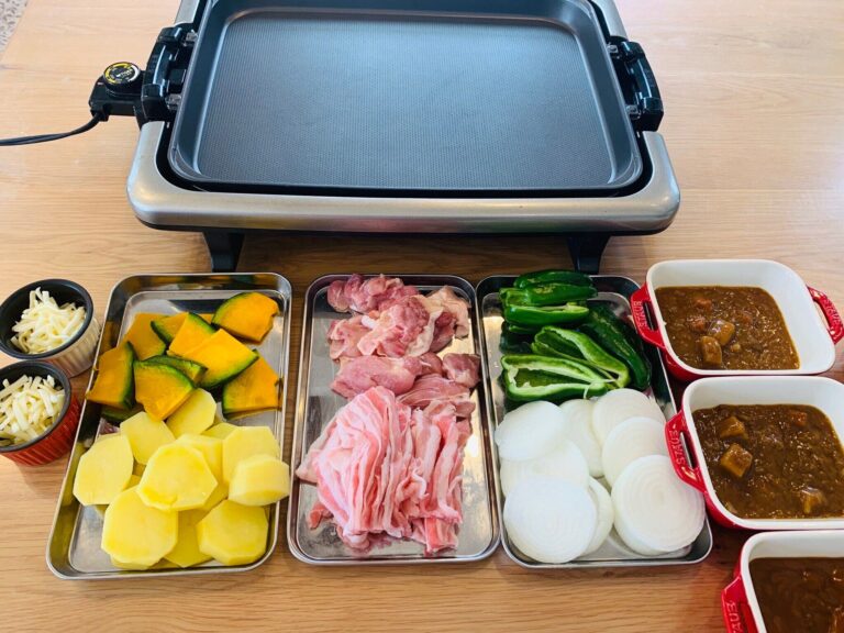 【つけカレー】レトルト+ホットプレートで野菜もモリモリ食べられる！