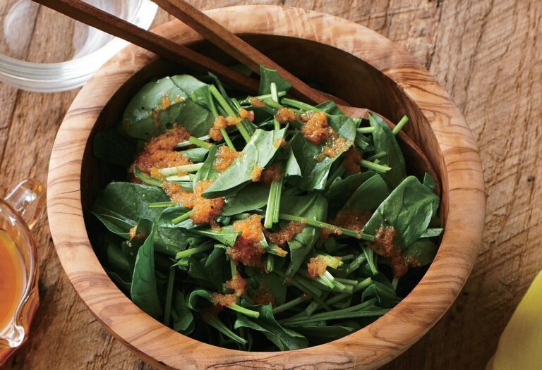 ビタミンたっぷり！サラダほうれん草のにんじんドレッシング