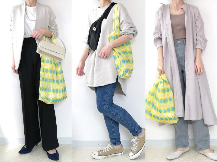 いろんなシーンで活躍！「幸せのきいろいエコバッグ」で春コーデ3DAYS