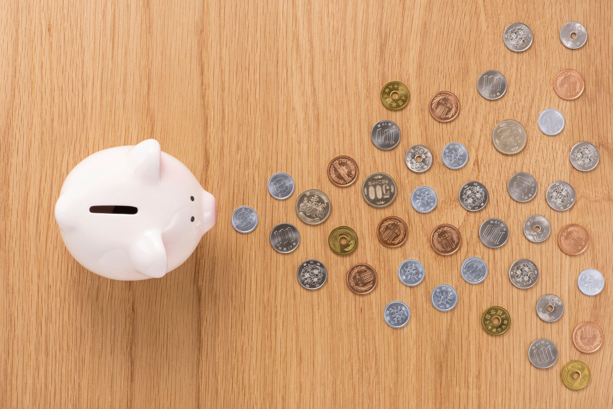 ピギーバンクとコイン