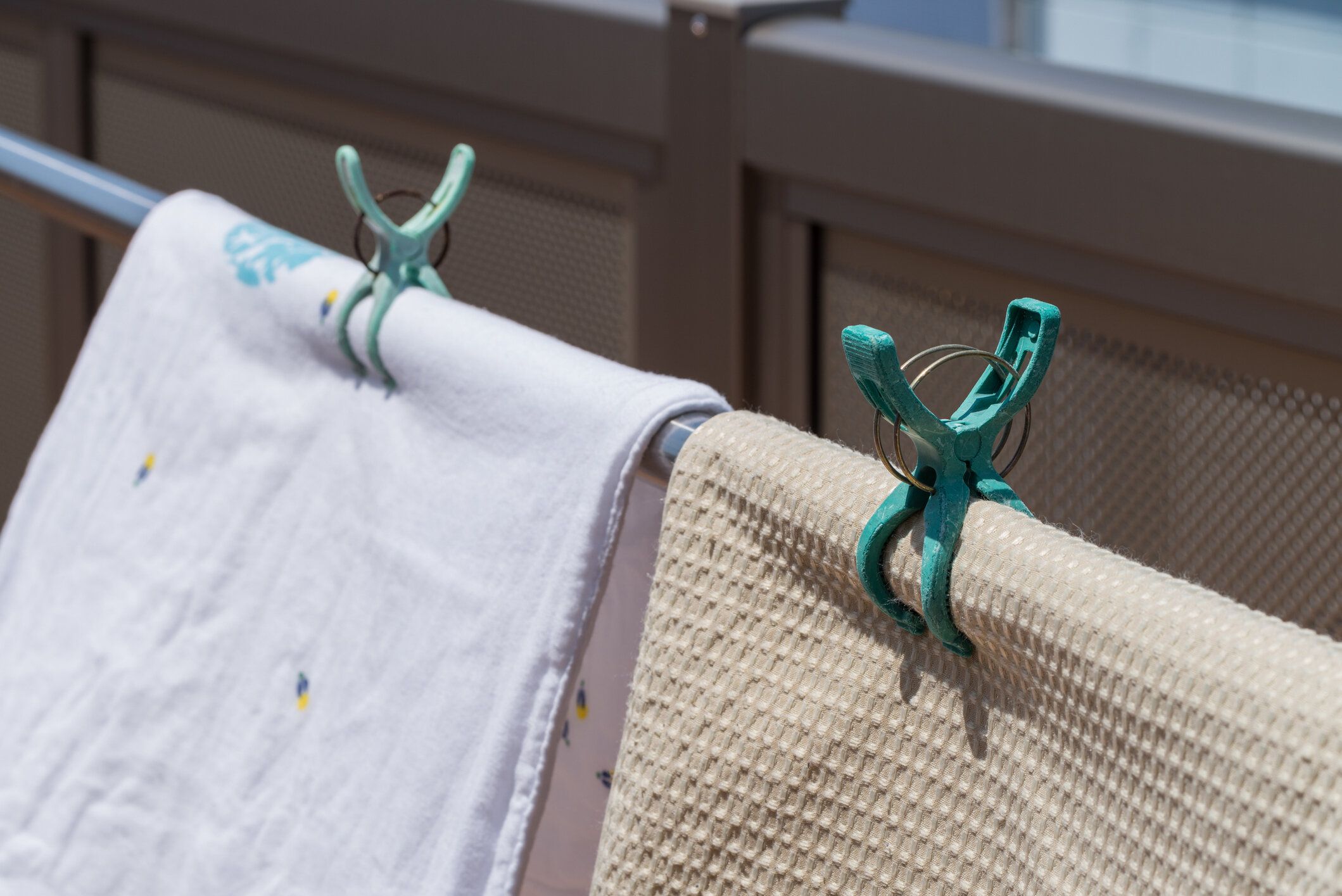 タオルを吊るした乾燥