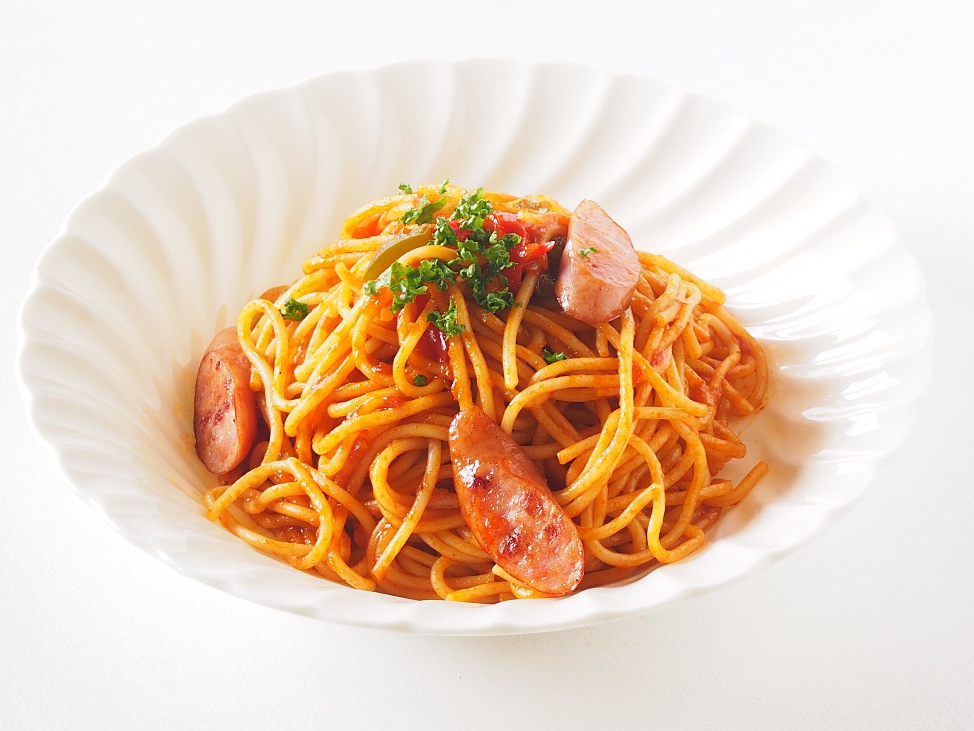 日本のナポリタンと呼ばれるスパゲッティ