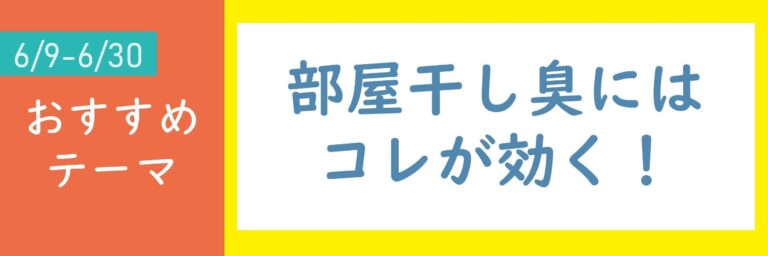 【おすすめのテーマ】部屋干し臭にはコレが効く！