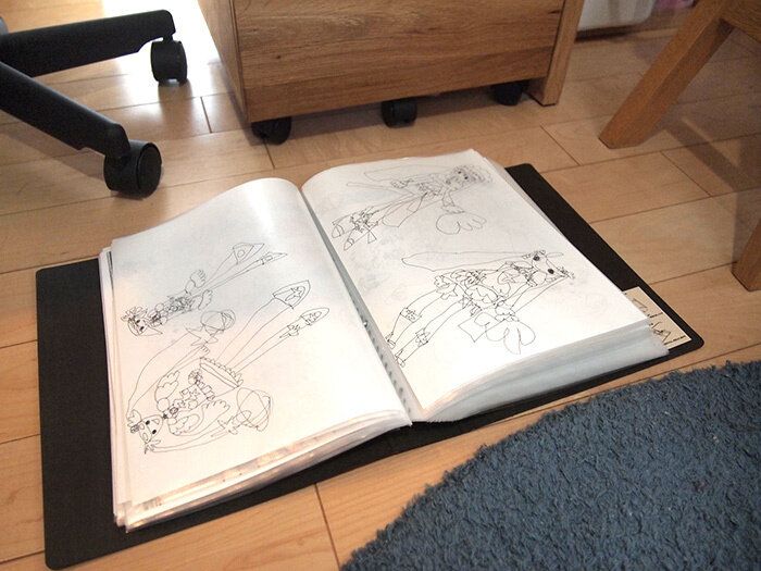 子どもの描いた絵が捨てられない！無印良品スチール2穴パンチと2穴ファイルで解決！