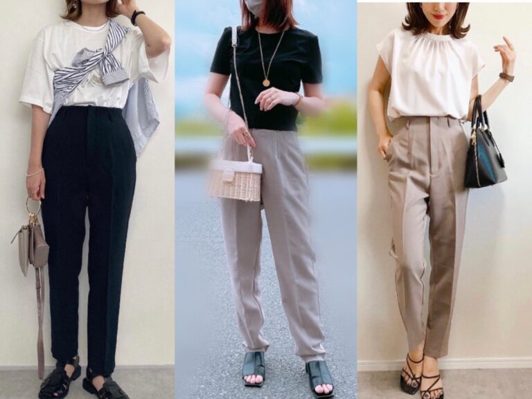 「え？GUなの？」大人気高見えハイウエストテーパードパンツのお手本おしゃれアラフォーコーデ5選