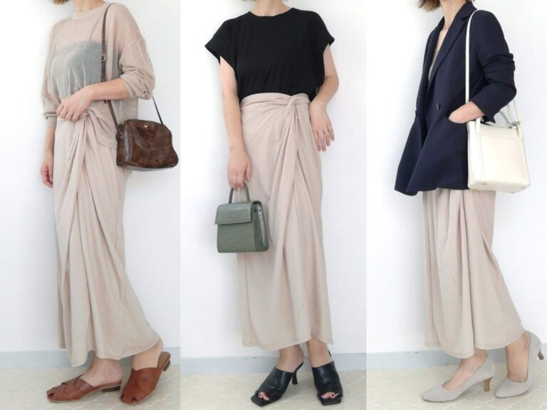 【GU】シンプルなのにこなれ見え！40代は「ノットスカート」をどう着る？OK＆NGコーデで解説