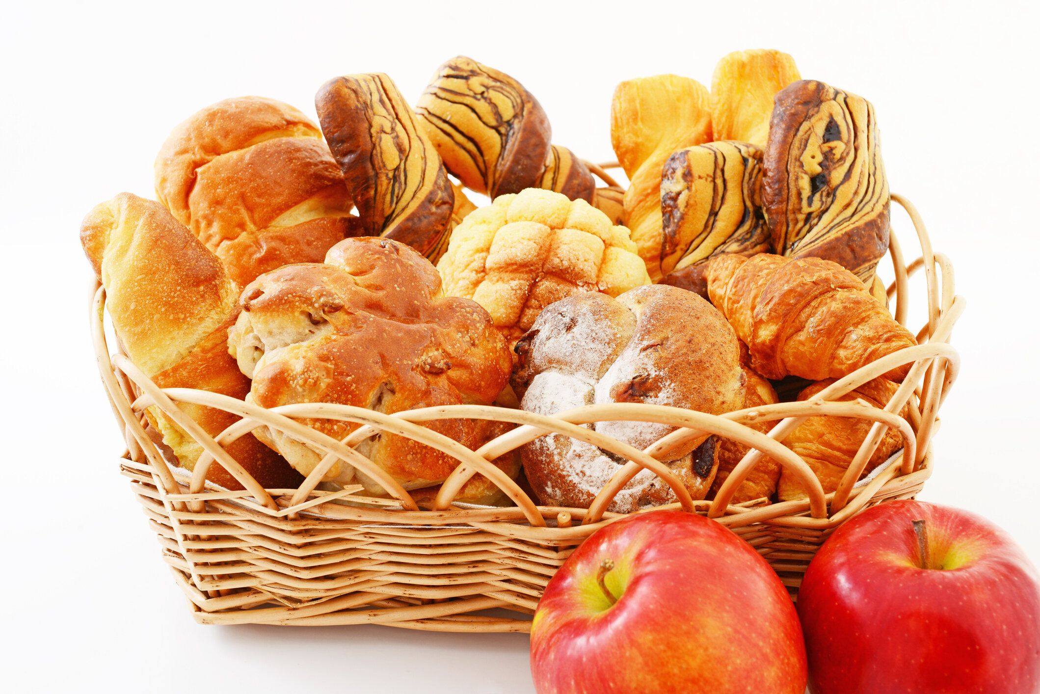 バスケットの中のおいしいパン