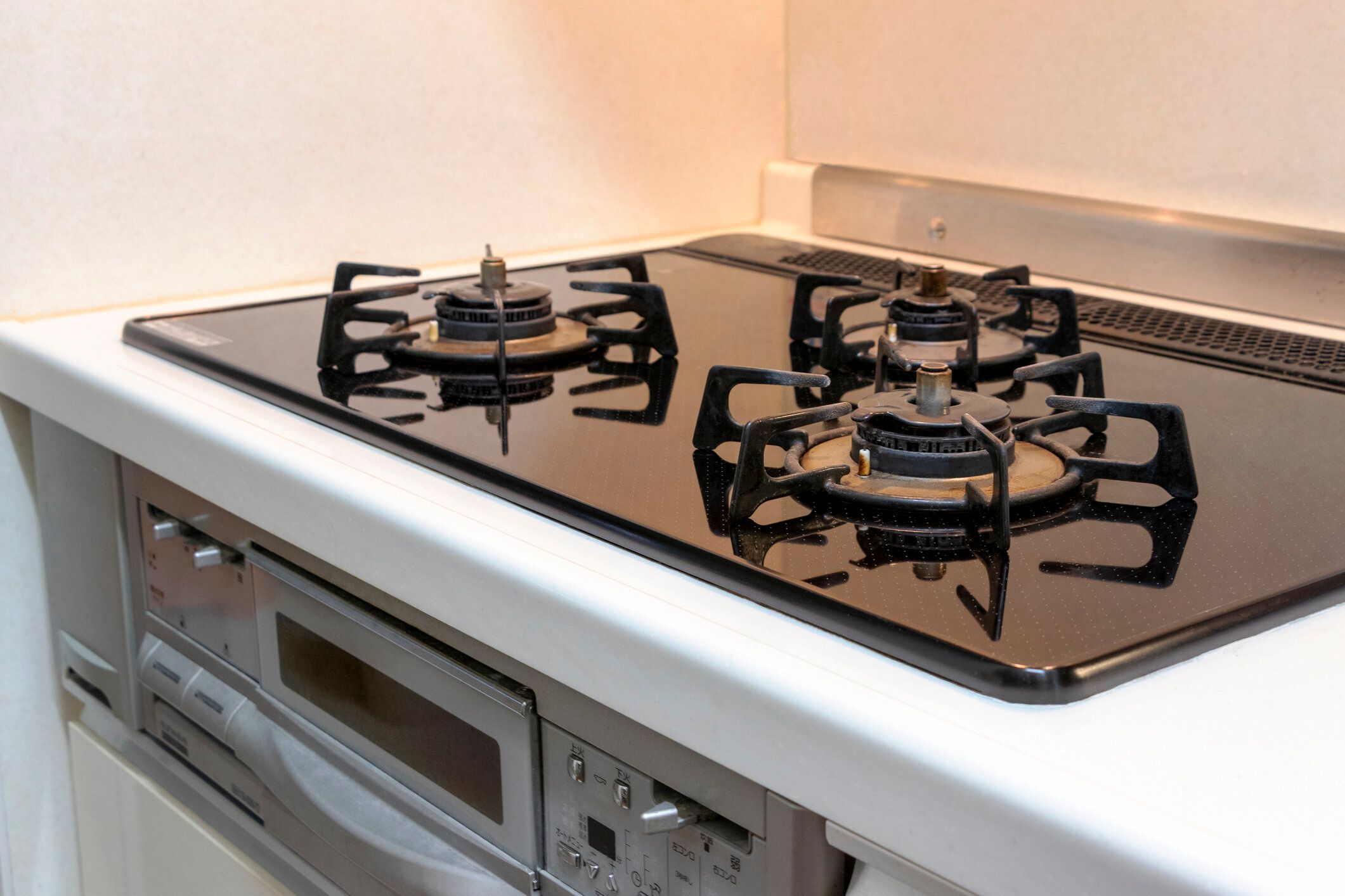 3バーナー付ガスストーブ