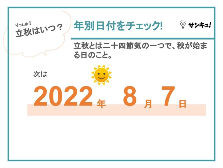 立秋とは？2022年はいつ？食べ物、残暑見舞いの書き方、時候の挨拶まで解説
