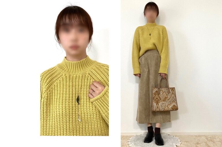 【しまむら】539円高見えロングネックレスは小顔効果も！？イヤリングとセットでも1078円！