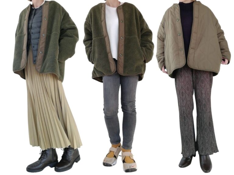 【GU】リバーシブルがお得！トレンド「ボアブルゾン」40代はどう着る？