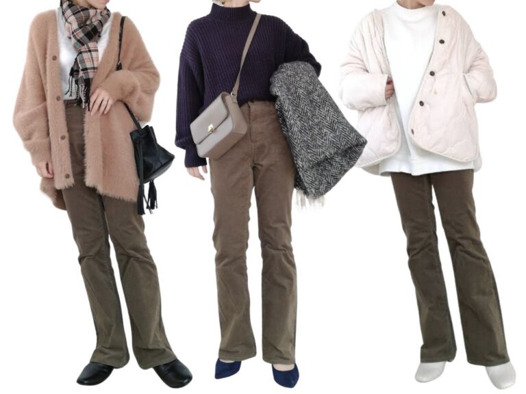 【GU】コーデュロイフレアパンツが40代の秋冬コーデに効く！おすすめコーデ3選