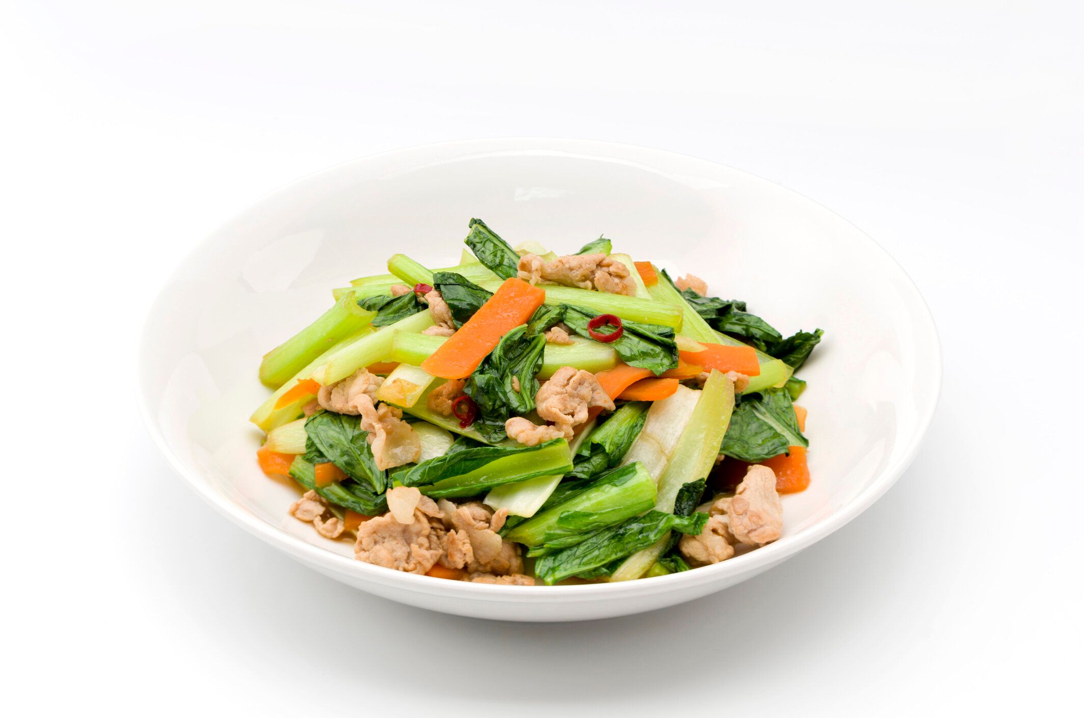 小松菜と豚肉の炒め