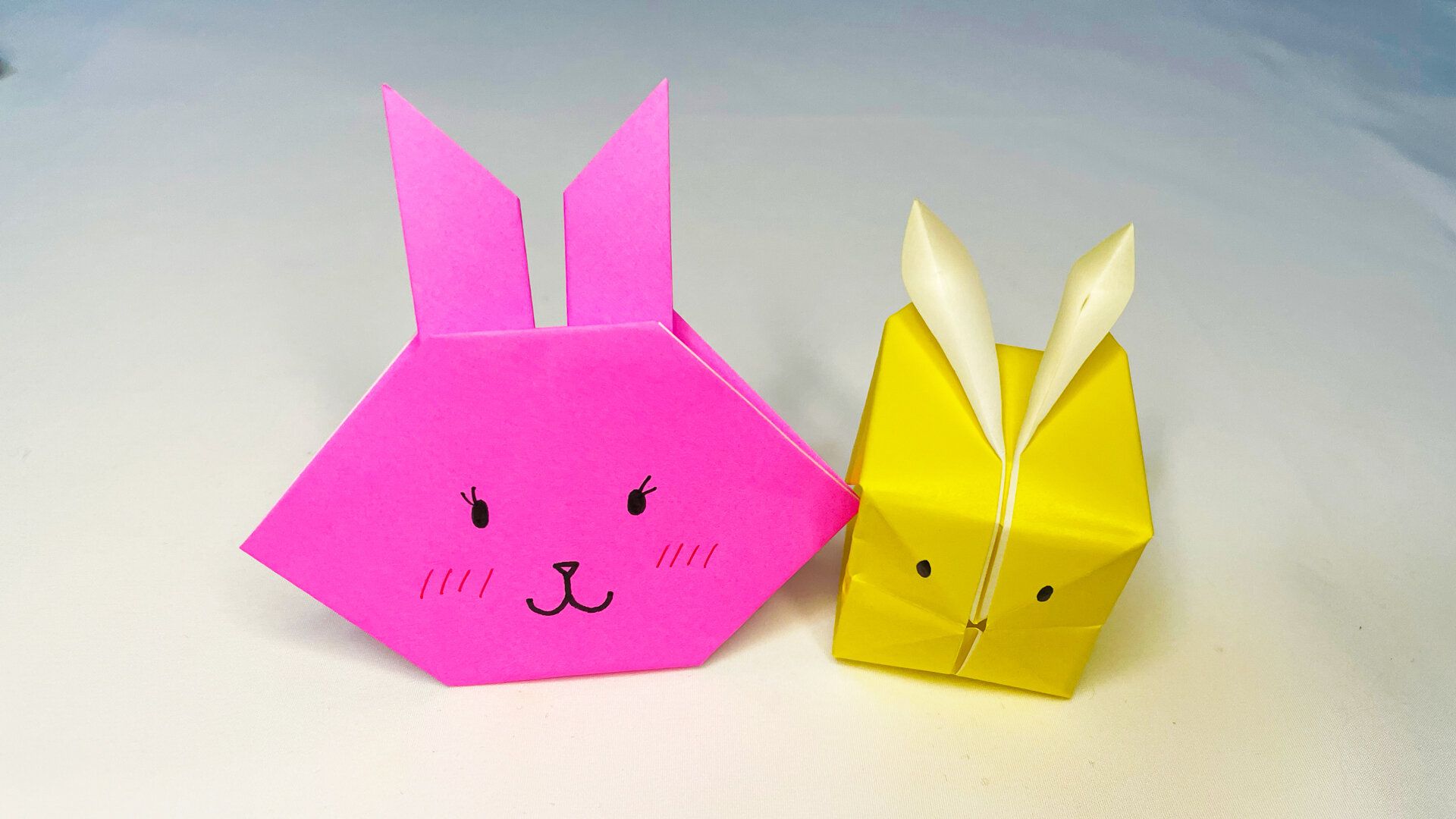 かわいい「うさぎ」の簡単な折り紙！リアルな立体・風船うさぎや平面の