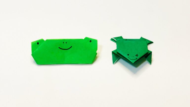 かわいい「カエル」の簡単な折り紙！よく飛ぶカエルから平面のカエルの作り方まで