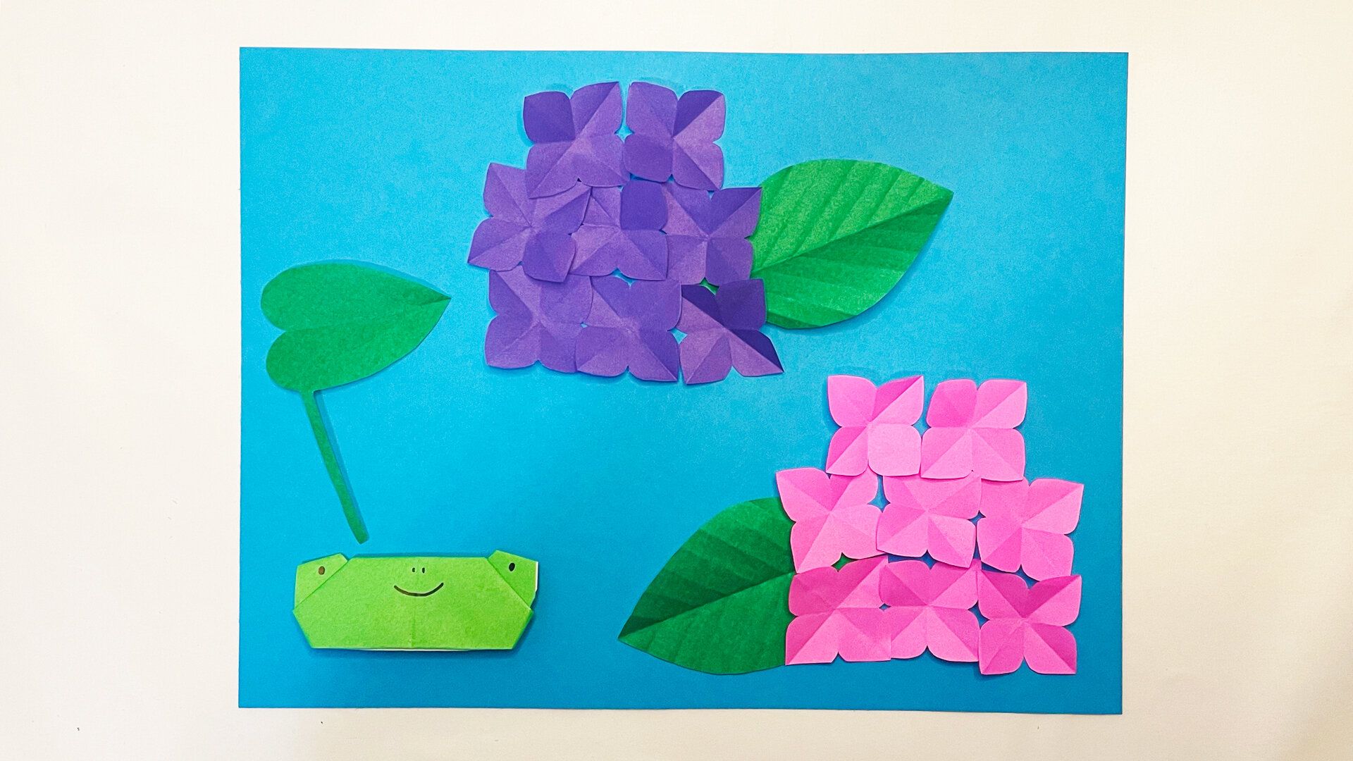 簡単なカエルの折り紙 完成版