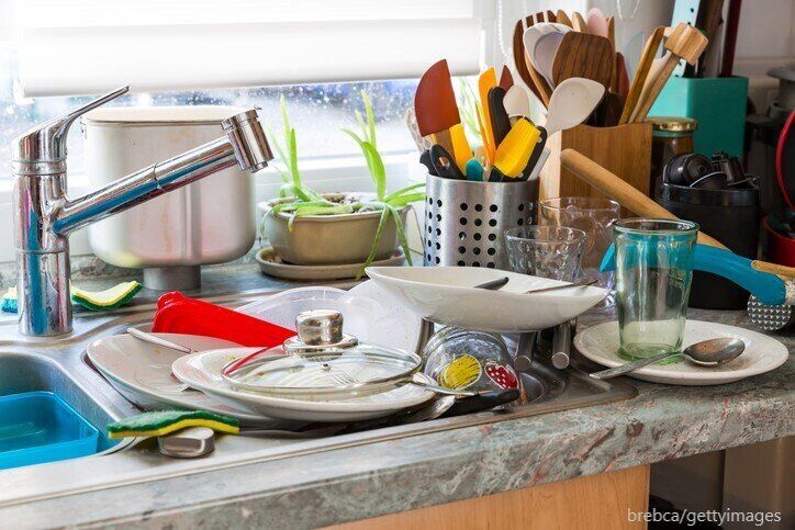 洗いものをため込む