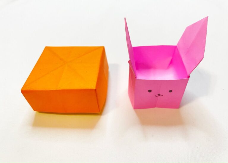 「箱」の簡単な折り紙！かわいいうさぎの箱や蓋付きの箱まで
