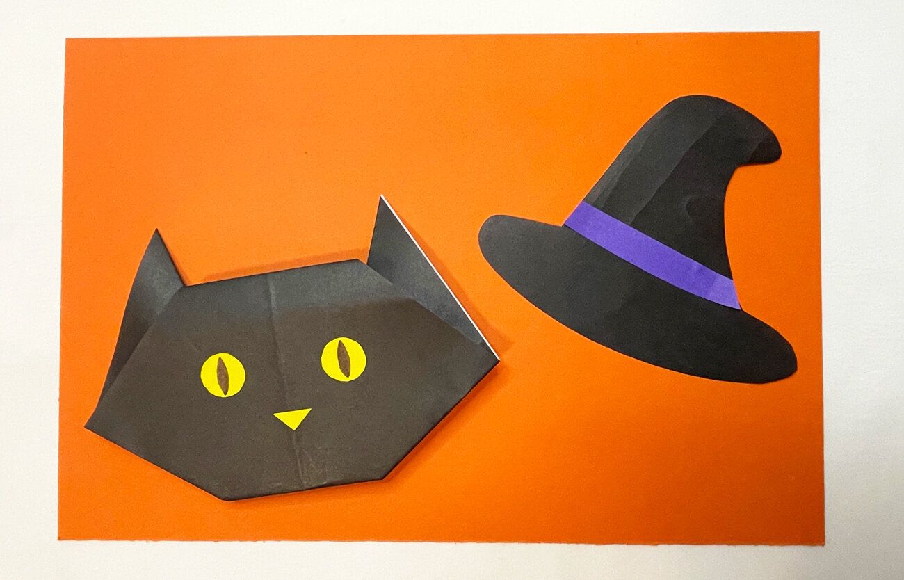 猫の折り紙のハロウィンアレンジ