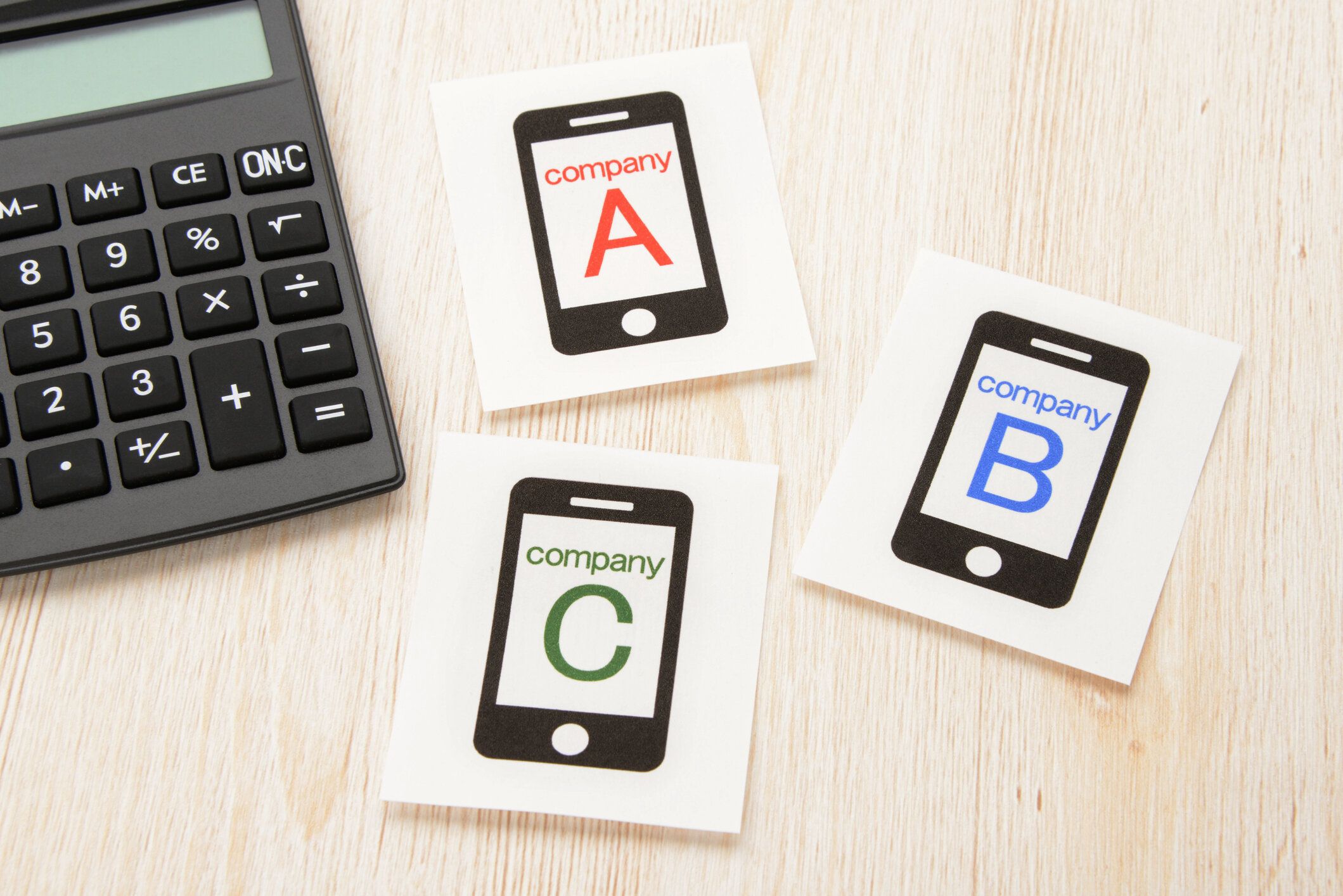 携帯電話会社を選択します。