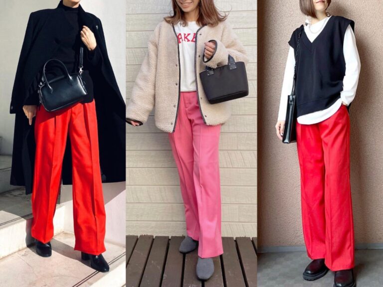 GUで春先取り！SNSで話題の「ハイウエストカラーストレートスラックス」の人気カラーはこの2色！