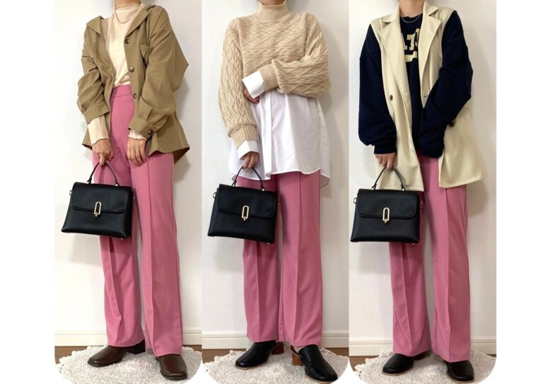 【しまむら】1089円カラーパンツは派手カラーが今っぽい！推しは断然ピンク！！