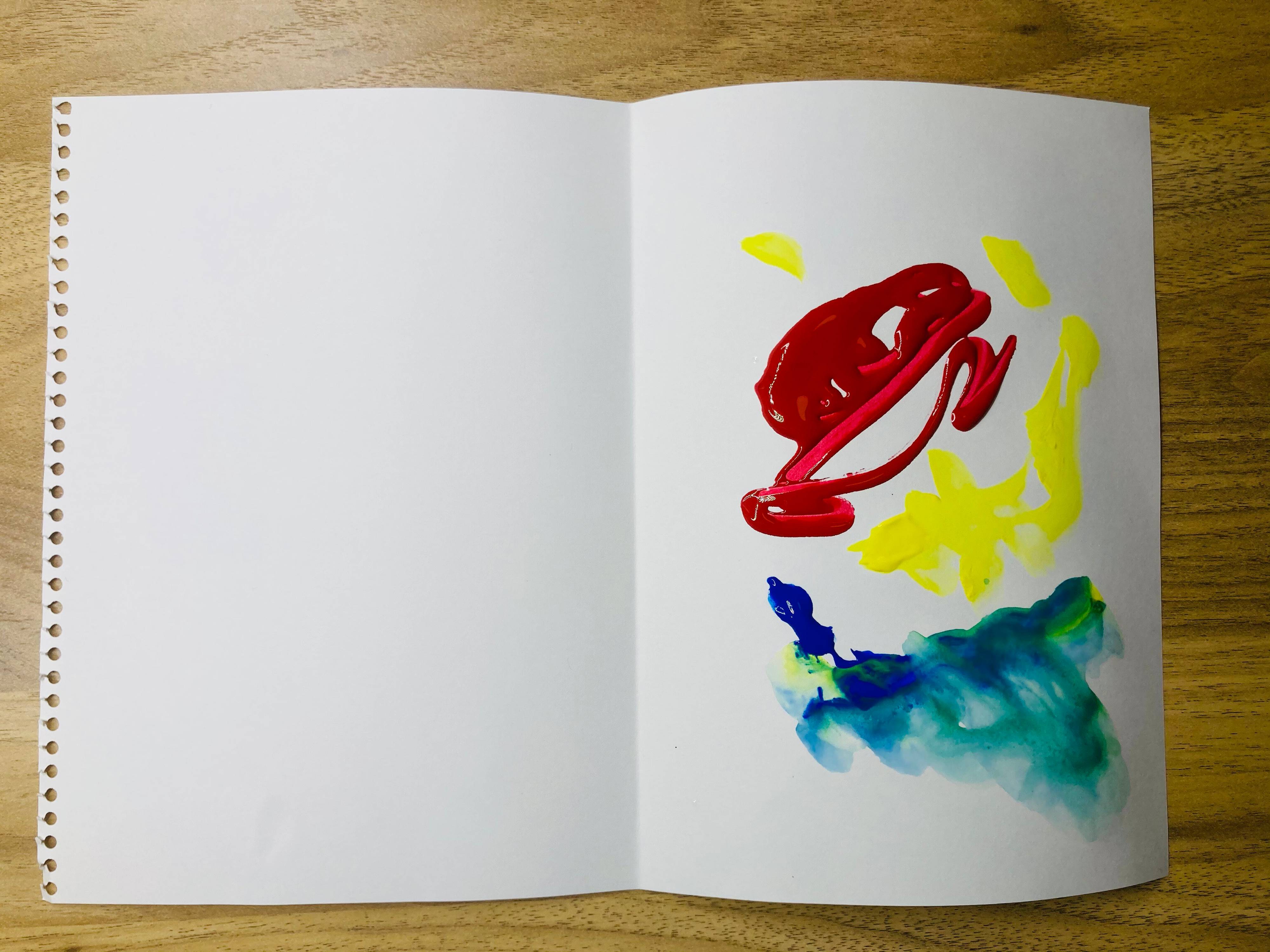 デカルコマニー　ちょうちょ　やりかた