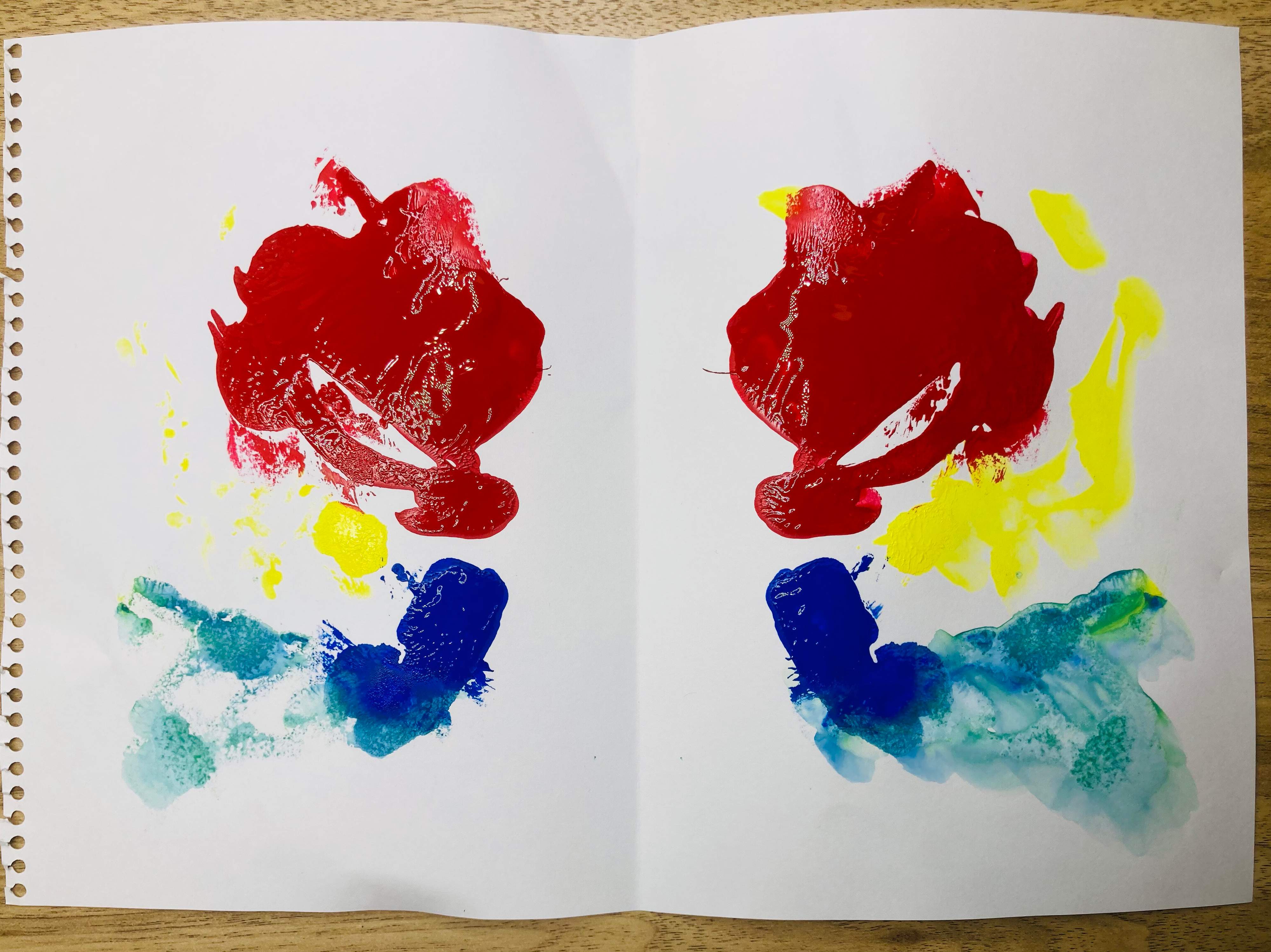 デカルコマニー　ちょうちょ　作品