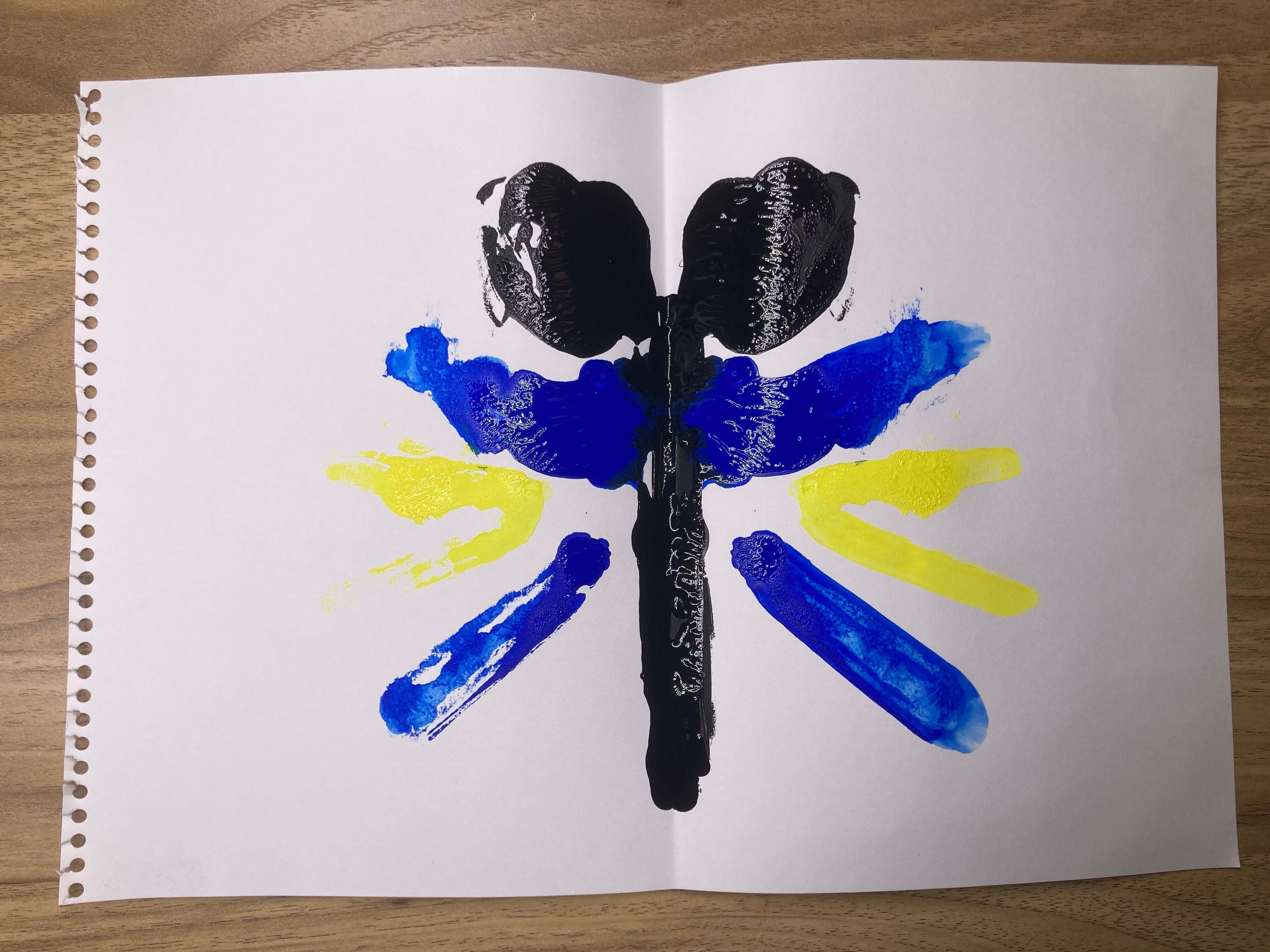 デカルコマニー　とんぼ　作品