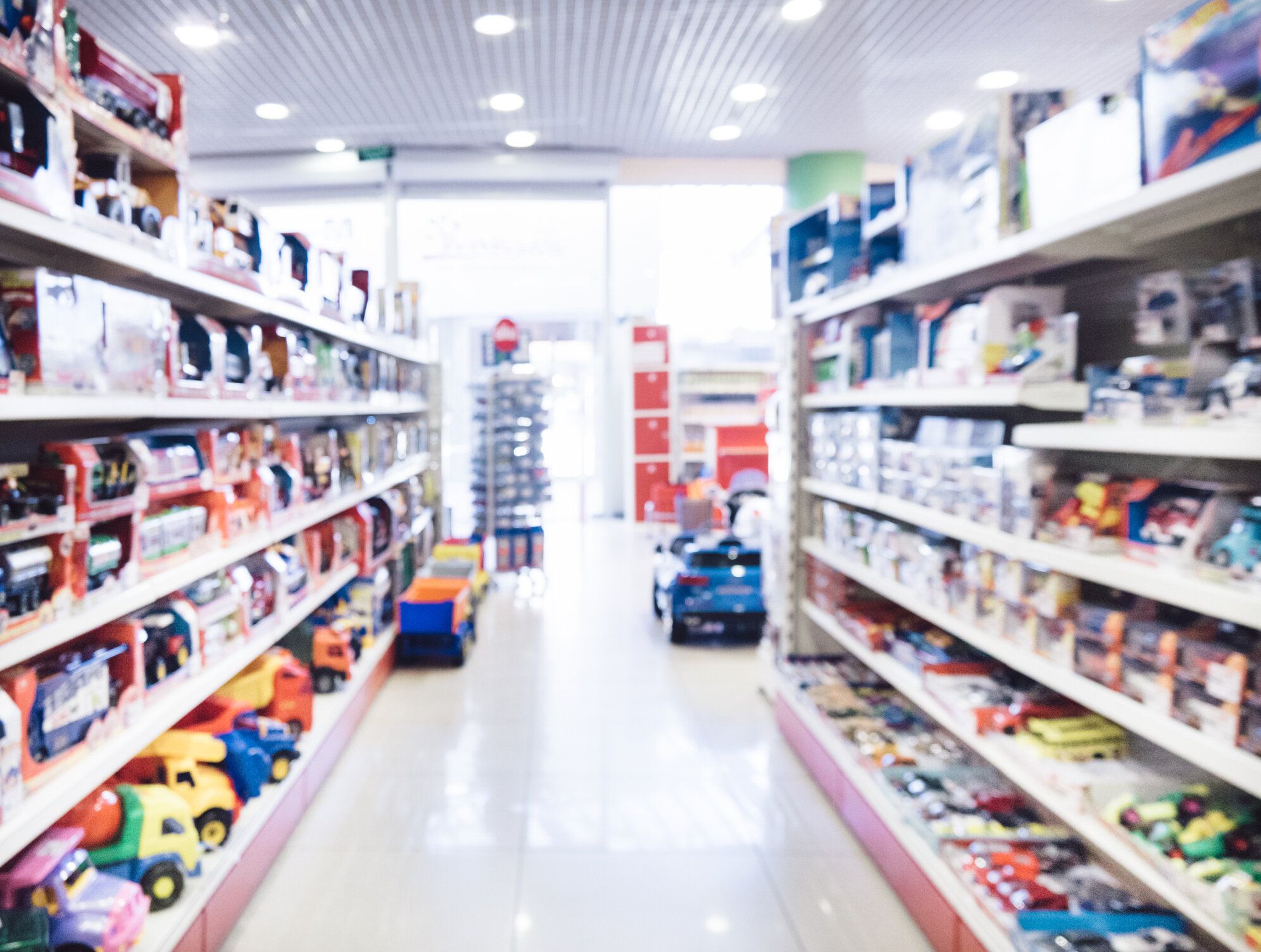 子供のおもちゃ屋のぼやけ