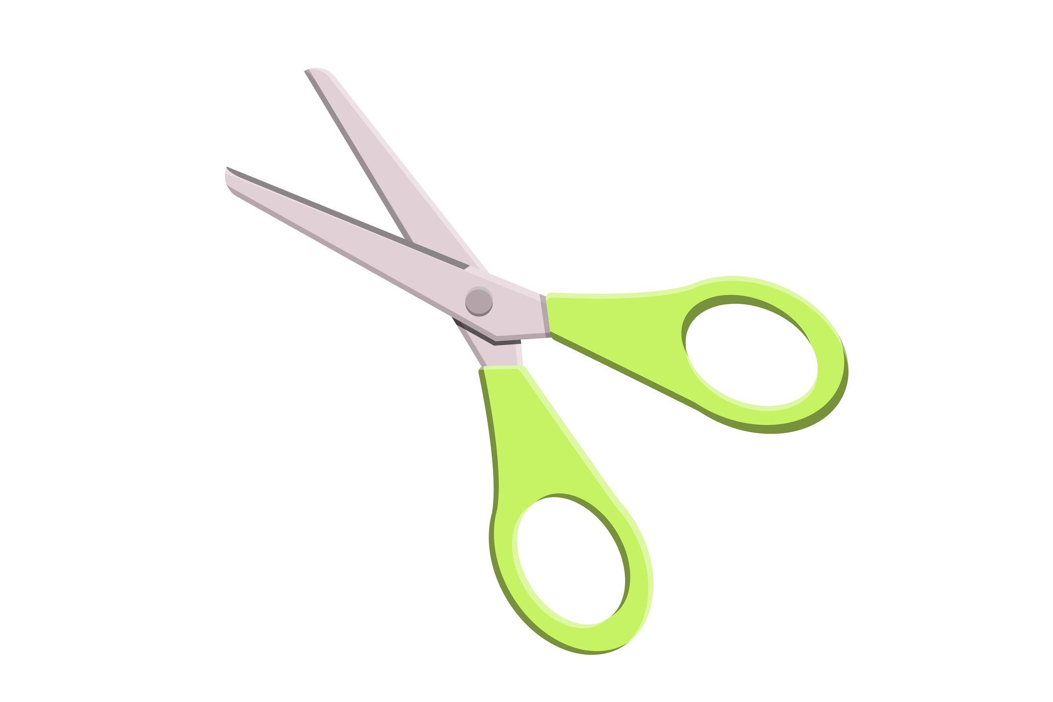 白の上に隔離さしはさみ。フラットスタイルのストックベクトルイラスト。