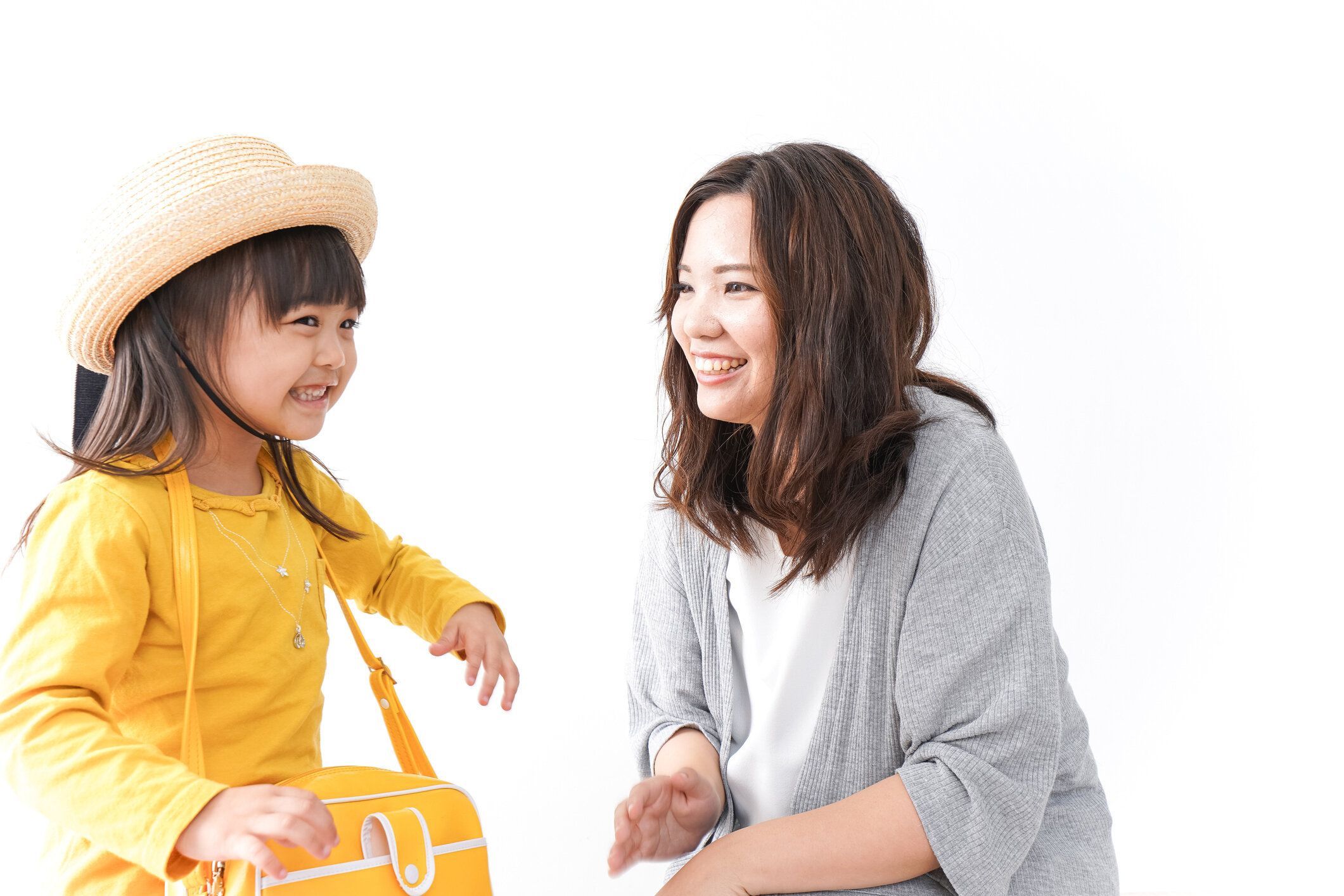 母と幼稚園の子供