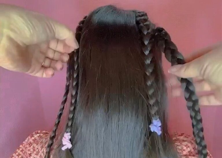 三つ編み4本で作る、後ろ姿が可愛いキッズヘアアレンジ！