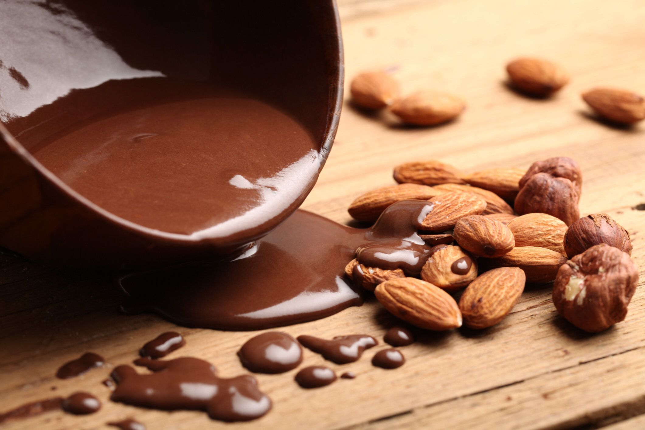 溶かしたチョコレート。