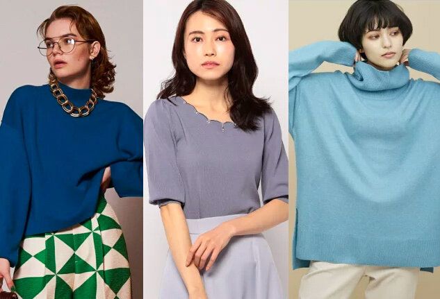 着まわし力大！大人女子を格上げする水色ニットコーデ15選