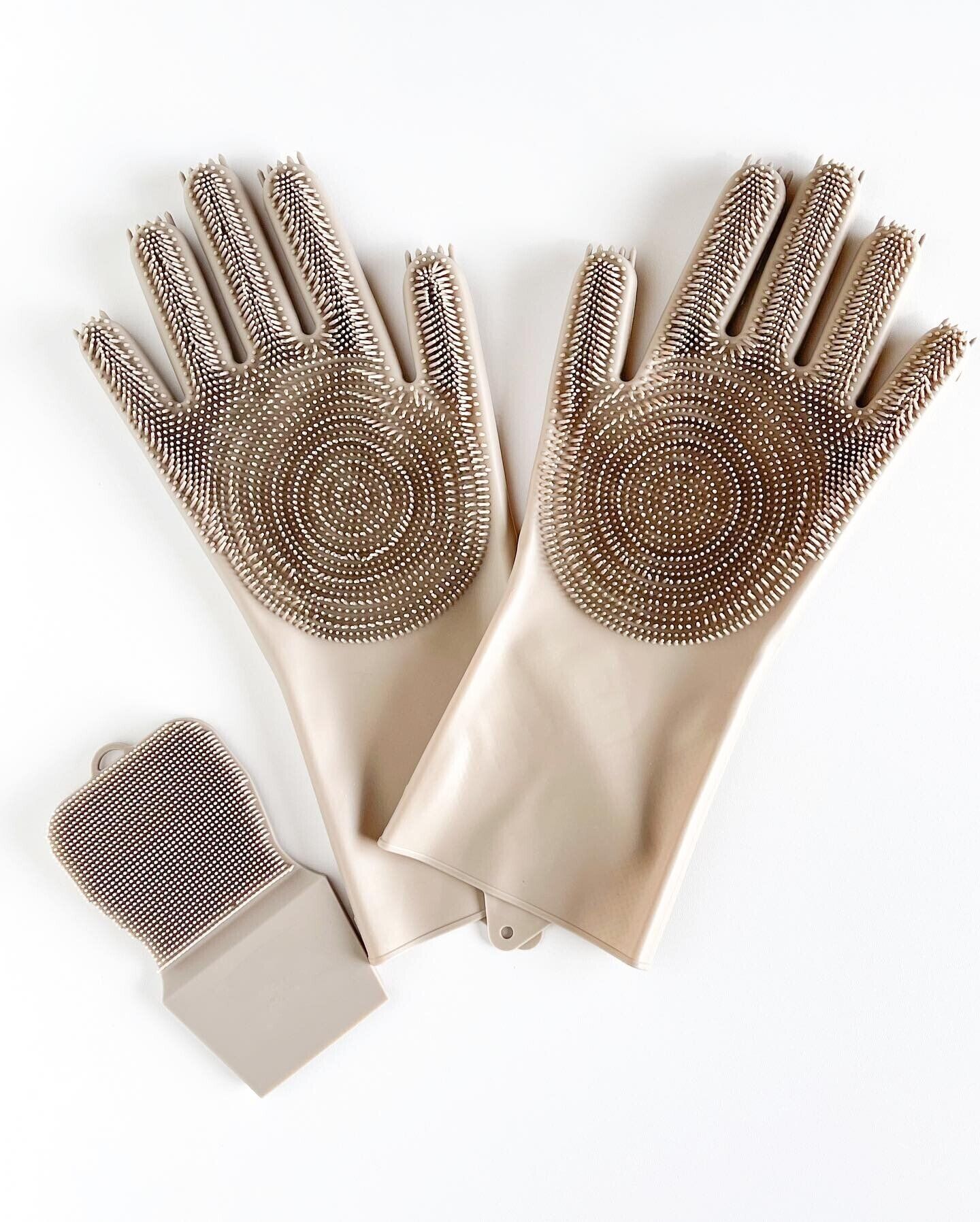 【3coins】すみずみ洗える！「シリコンブラシ手袋」