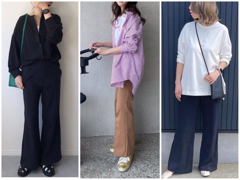 【ユニクロ】カジュアルにもきれいめにも！超優秀アイテム「フレアパンツ」コーディネート6選