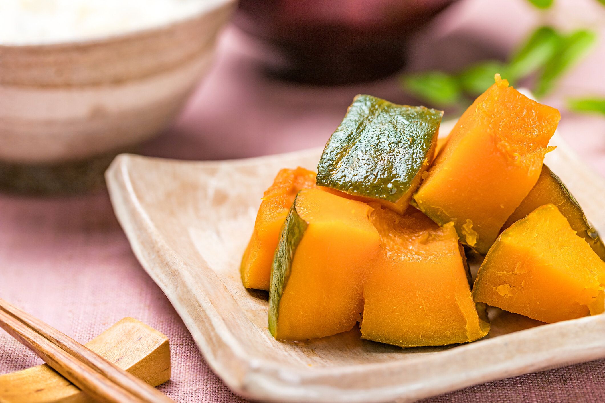 ゆでかぼちゃ、典型的な和食