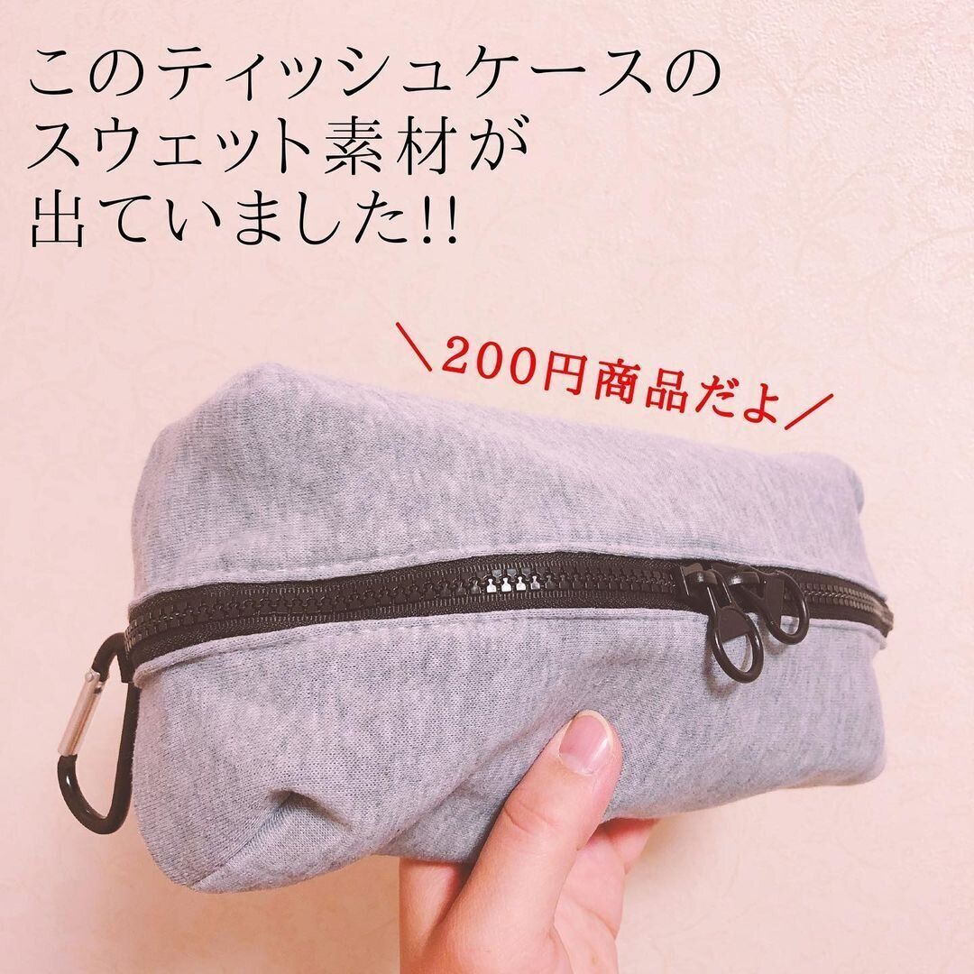 【ダイソー】便利でおしゃれ!カラビナ付きティッシュケース